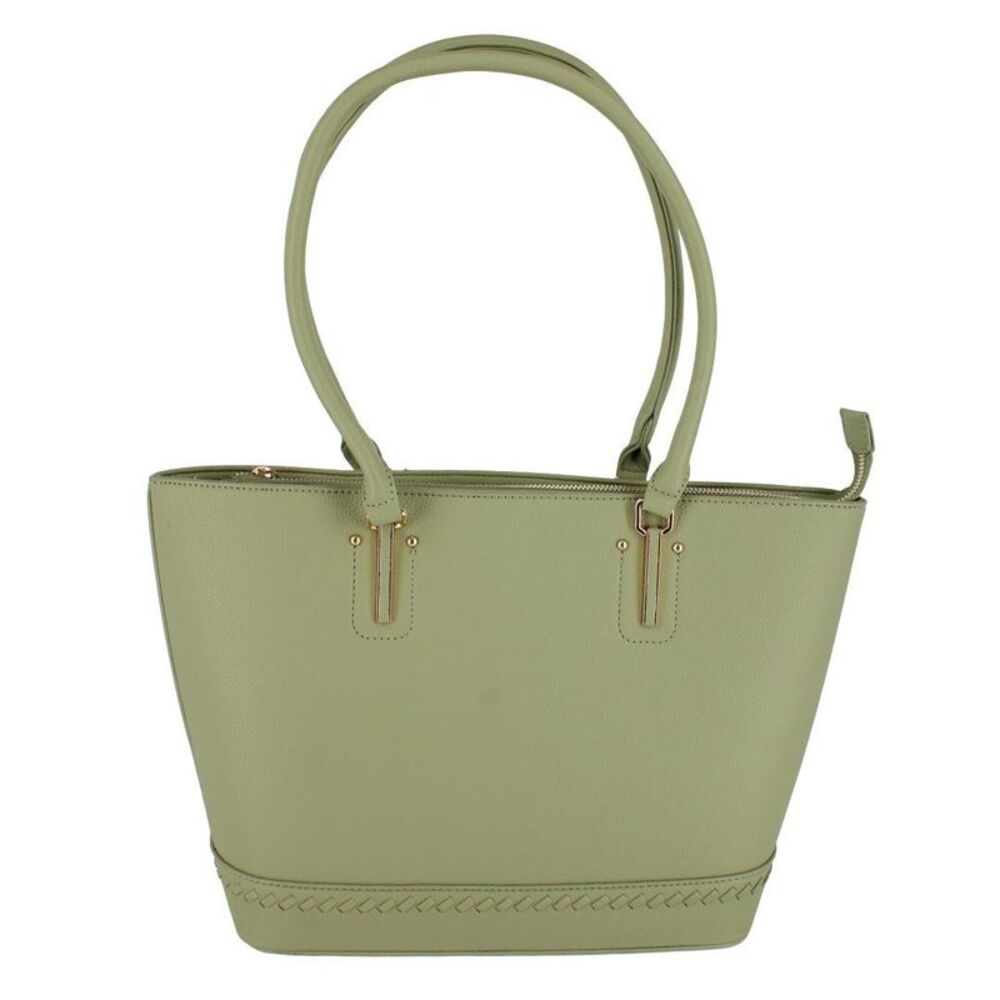 CTM Women's Synthetic Leather Sleek Tote Handbag